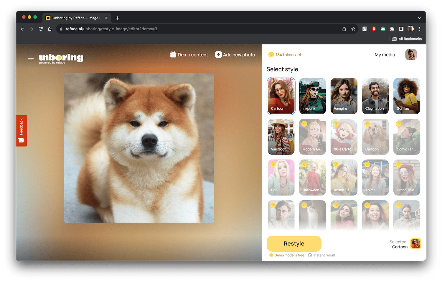 Select Your Cartoon Filter – We Have Dozens!